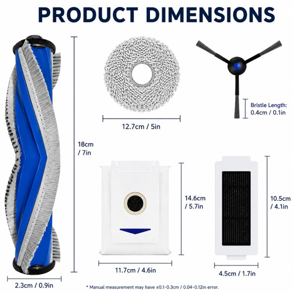 Accessories Kit for ECOVACS DEEBOT T30 OMNI & T30 PRO OMNI Robots
