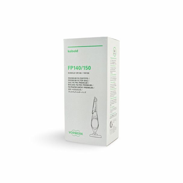 Vorwerk Kobold VK140, VK150 Premium Filter Vacuum Bags, Genuine FP140/150 6pks