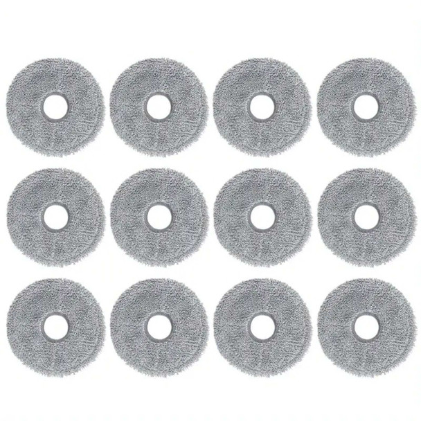12x Mop Pads For Roborock Saros 10R & Z70, Qrevo Series (Curv, Edge, Master, C, S, L, MaxV) 