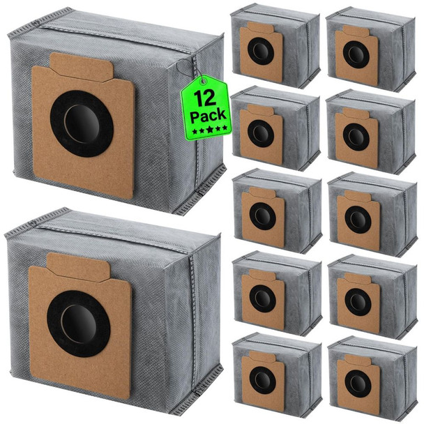 12 Bags For eufy Clean RoboVac X8 Pro SES & X10 Pro Omni Robot Vacuum Cleaners
