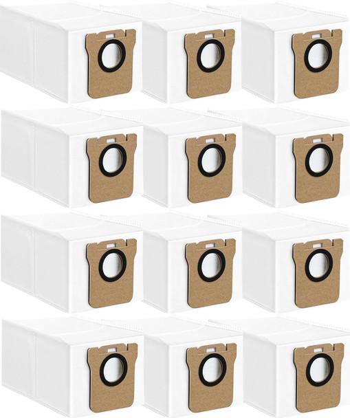 Dust Collection Bags for Dreame L10s Ultra & L20 Ultra Robot Vacuum Cleaners – 12 Pack