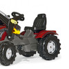 Metallic Red Valtra Kids Pedal Tractor with Front Scoop