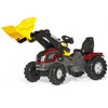 Metallic Red Valtra Kids Pedal Tractor with Front Scoop
