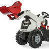 Rolly X-Trac White Geared Pedal Tractor with Headlights