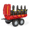 Red Timber Trailer with Logs for Kids Pedal Tractor
