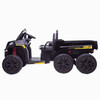 kids Black 6x4 24v* Ride on Utility Tractor With Tipping Back & Leather Seats