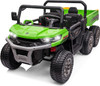 Kids Green 6x4 24v* Ride on Utility Tractor With Tipping Back & Leather Seats