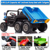 Kid 24v Blue 2-Seat 6 Wheel  Sit-on Tractor with Electric Tipper