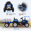 Blue 12v Electric New Holland STYLE Ride-On Tractor Trailer Toy
