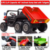 Kids 24v Red 2-Seater 6 Wheel  Ride-on Tractor Electric Tipper