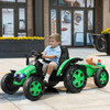 Kids 12v Sit On Battery Powered Turbo Tractor Trailer With Light