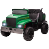 Kids Twin Leather Seat Ride-in 4WD Battery Powered Tractor
