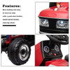 Large Rear Wheel 12V Battery Powered Ride on Tractor in Red