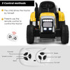 12v Kids Yellow Sit on Battery Operated Tractor & Trailer & Remote