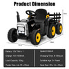 12v Kids Black Sit on Battery Operated Tractor & Trailer & Remote
