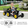 Kids 12v Kids Black Ride on Battery Operated Tractor & Trailer Set