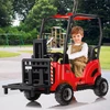 Kids 12v Red Battery Powered Ride-in Working Fork Lift Truck Toy