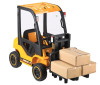 Kids Yellow 12v Luxury Spec' Ride-on Working Fork-Lift Truck 