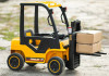 Kids Yellow 12v Luxury Spec' Ride-on Working Fork-Lift Truck 