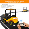 Kids Yellow 12v Luxury Spec' Ride-on Working Fork-Lift Truck 