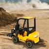 Kids Yellow 12v Luxury Spec' Ride-on Working Fork-Lift Truck 