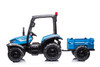 Kids Blue 24v High Spec Agri-Power Ride-on Tractor & Trailer