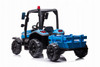 Kids Blue 24v High Spec Agri-Power Ride-on Tractor & Trailer