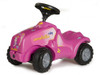 Girls Ride on Pink Sit & Scoot Mini Carabella Princess Tractor
