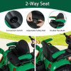 Kids 12v Green & Black 4 -1 Tools Ride On Tractor, Digger & Trailer