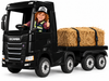 Kids 24v 4WD Official Black Scania Electric Sit-in Lorry & Trailer