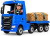 Kids 24v 4WD Licensed Blue Scania Electric Sit-on Lorry & Trailer