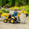 Kids 12V Electric Official CAT Ride On Tractor & Digger Backhoe