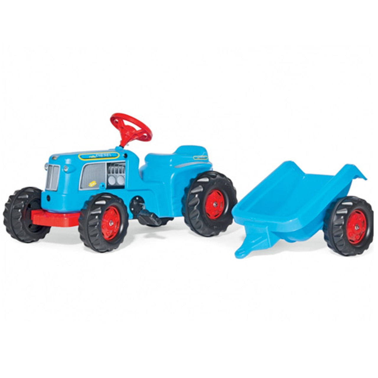 blue pedal tractor