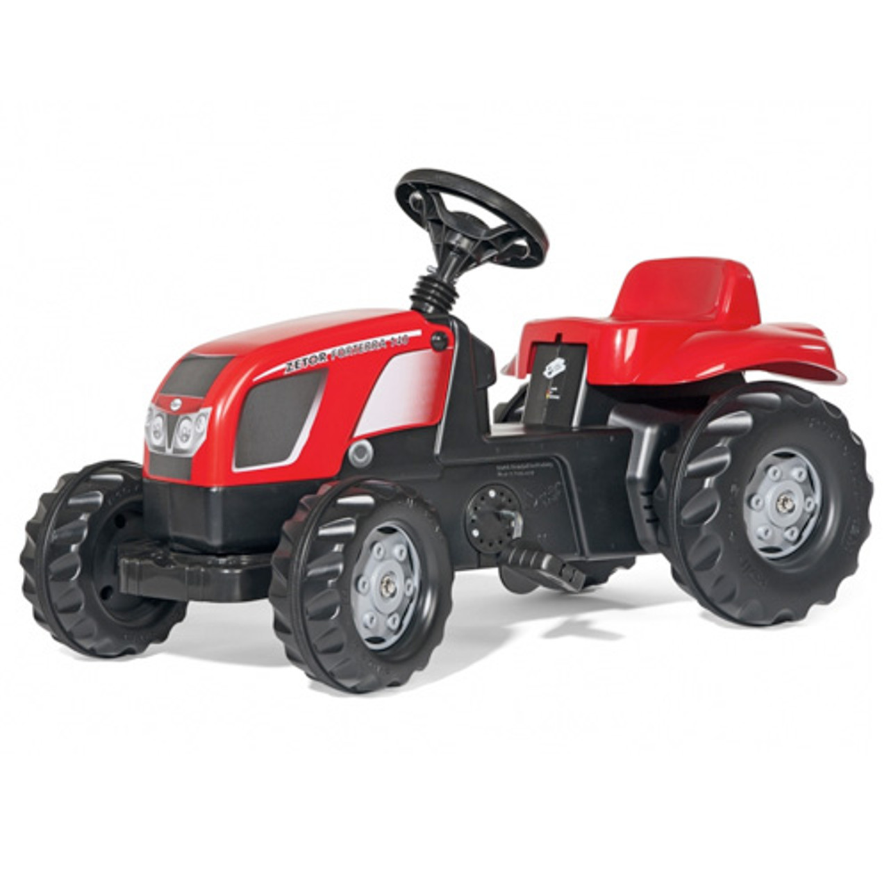 red ride on tractor toy