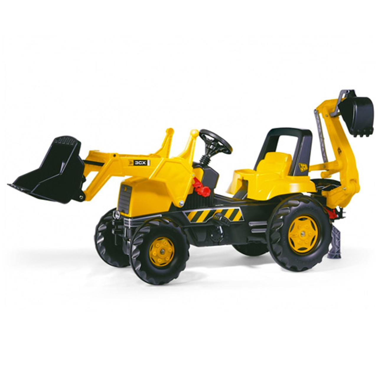 Ultimate JCB Pedal Tractor with Scoop and Rear Excavator - Kids 