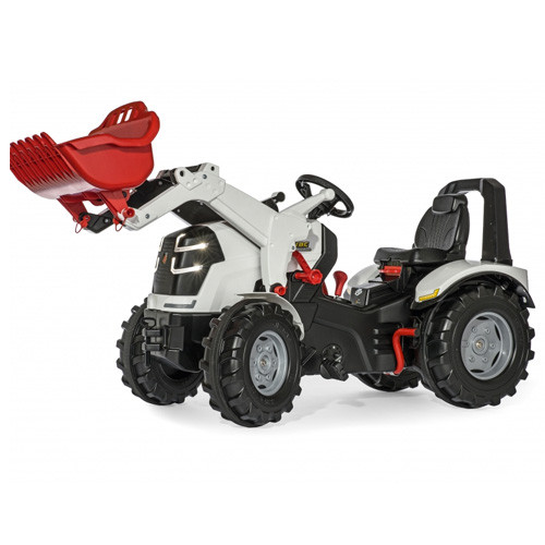 Rolly X-Trac White Geared Pedal Tractor with Headlights Kids