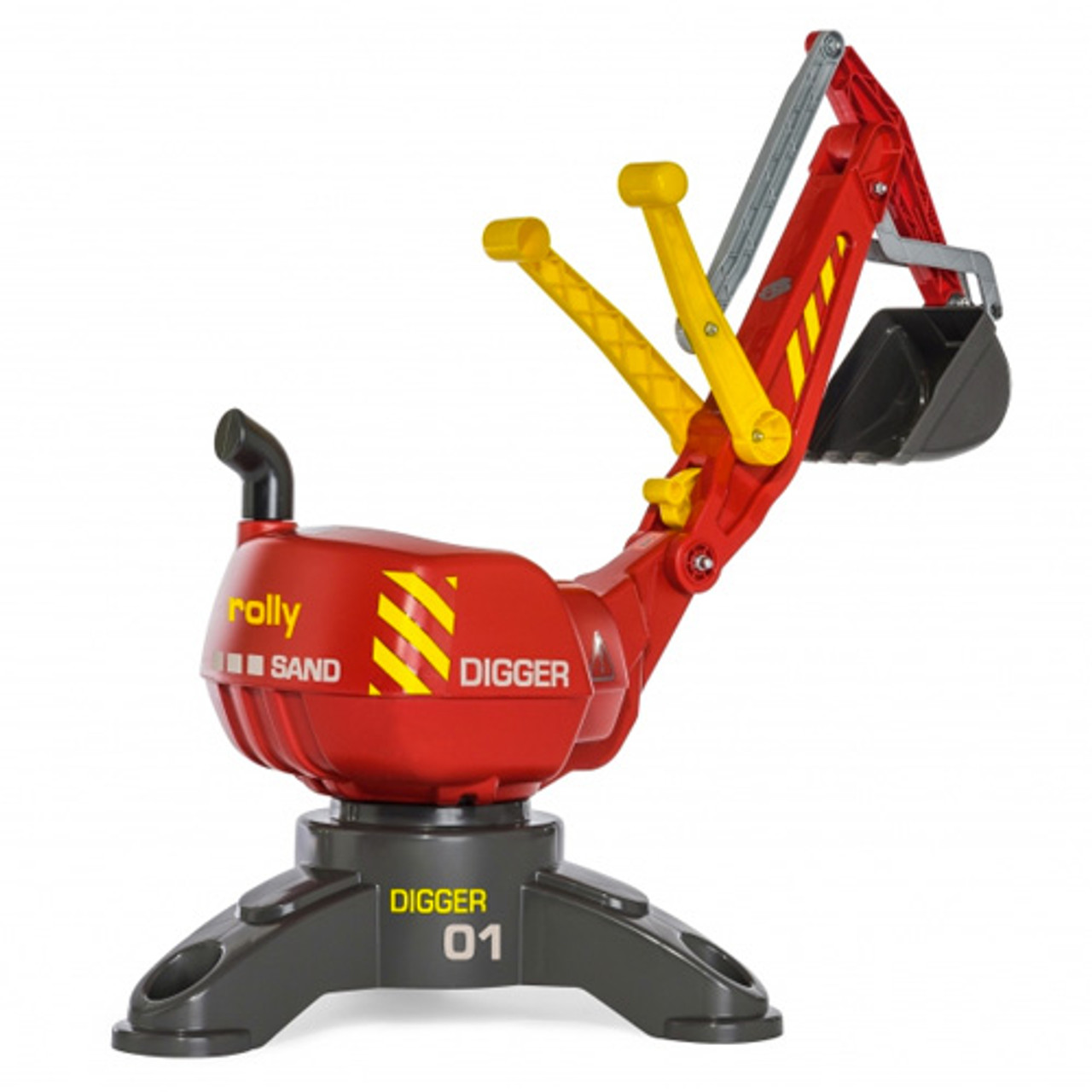 red excavator toy