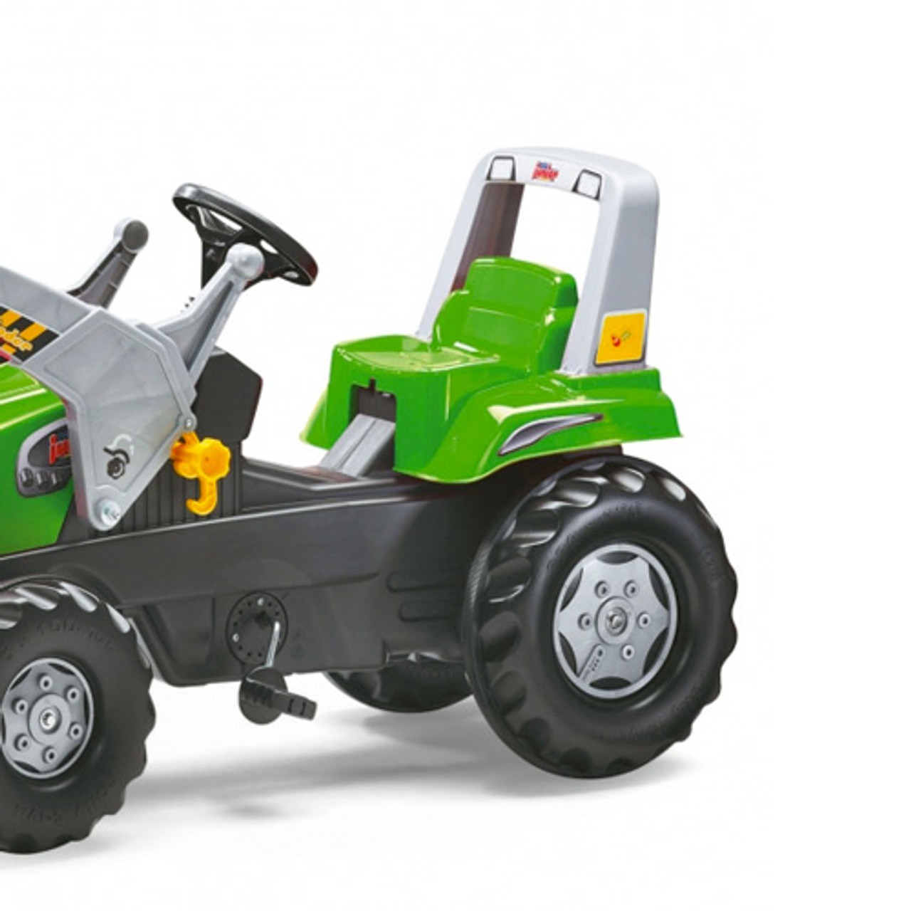 Kids Sit On Green Pedal Tractor with Front Digger Kids Tractors UK