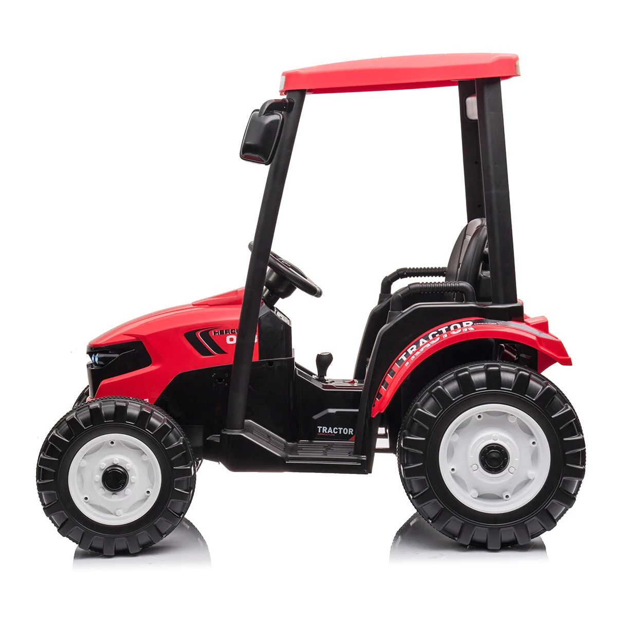 12v Kids Red Ride-on Tall-Top Motorized Tractor & Remote - Kids Tractors UK
