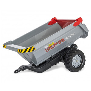 Large Silver Twin Axle Trailer for Pedal Kids Tractor