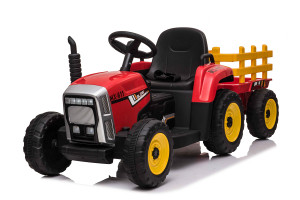 Red 12v Kids Ride on Battery Powered Tractor & Trailer & Sounds Red 12v Kids Ride on Battery Powered Tractor & Trailer & Sounds