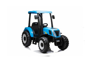 Children's Blue New Holland 12v Powered Ride-in Electric Tractor