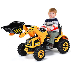 Kids Yellow Ride On 12V Electric Power Sit On Working Digger Toy Kids Yellow Ride On 12V Electric Power Sit On Working Digger Toy