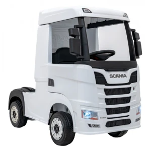 Kids 24v Licensed 4WD White Scania Battery Power Ride On Lorry