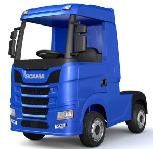 Kids 24v 4WD Licensed Blue Scania Electric Sit-on Lorry & Trailer Kids 24v 4WD Licensed Blue Scania Electric Sit-on Lorry & Trailer
