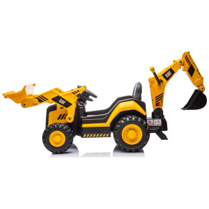 Kids 12V Electric Official CAT Ride On Tractor & Digger Backhoe