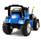 Kids Blue 12v Ride On Digger Tractor with Sounds & Front Scoop