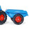 Kids Blue Retro Pedal Tractor & Trailer with Loader