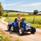 Blue 12v Electric New Holland STYLE Ride-On Tractor Trailer Toy