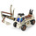 Kids White 6v Electric Sit On Farm Excavator With Swivel Seat